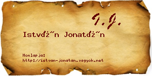 István Jonatán névjegykártya
